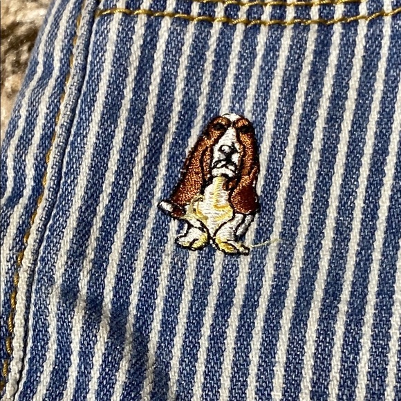 Hush Puppies Blue and White Striped Shorts Casual Summer Wear - Picture 3 of 6